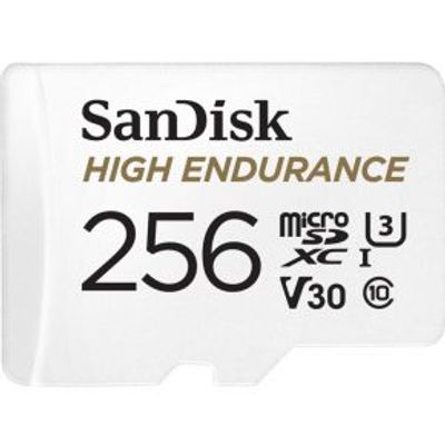 SanDisk High Endurance 256GB MicroSDXC Geheugenkaart met SD Adapter
