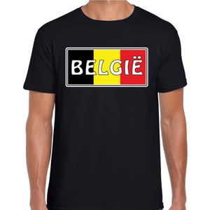 Belgie landen t-shirt zwart heren