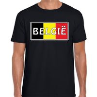 Belgie landen t-shirt zwart heren