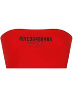 Dolce & Gabbana DGVIB3 haut bustier à logo imprimé - Rouge - thumbnail