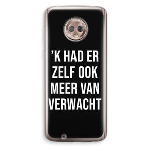Meer verwacht - Zwart: Motorola Moto G6 Transparant Hoesje