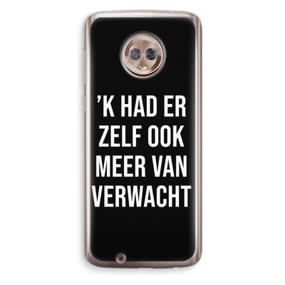 Meer verwacht - Zwart: Motorola Moto G6 Transparant Hoesje
