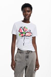 Bloemen T-shirt - WHITE - XL