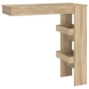 The Living Store Bartafel The Living Store Sonoma Eiken - Wandgemonteerd - 102 x 45 x 103.5 cm - Opslagfunctie