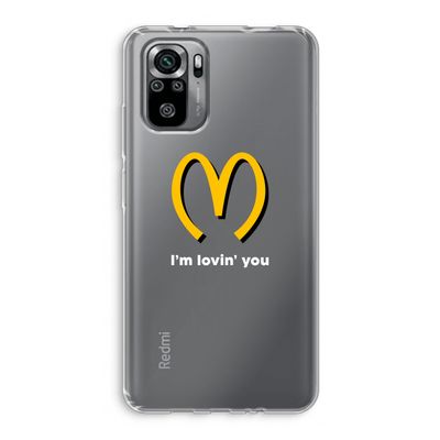 I'm lovin' you: Xiaomi Redmi Note 10S Transparant Hoesje