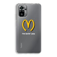 I'm lovin' you: Xiaomi Redmi Note 10S Transparant Hoesje