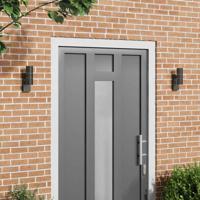 VidaXL Buiten wandlamp 2 pcs zwart 7 x 10 x 22 cm rvs en glas