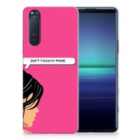 Sony Xperia 5II Silicone-hoesje Woman Don't Touch My Phone - thumbnail