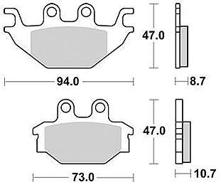 TRW Brake pad mcb 760 si sintered metal