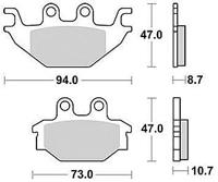 TRW Brake pad mcb 760 si sintered metal