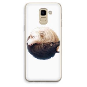 Yin Yang Wolves: Samsung Galaxy J6 (2018) Transparant Hoesje