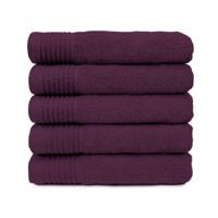 The One Badhanddoek Deluxe 70x140 550 gram Plum (5 stuks)