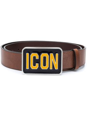 DSQUARED2 ceinture à logo Icon - Marron