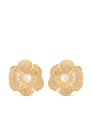 Susan Caplan Vintage puces d'oreilles fleur (années 1980)