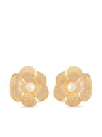 Susan Caplan Vintage puces d'oreilles fleur (années 1980)