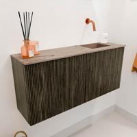 Toiletmeubel Mondiaz Joya Dlux | 90 cm | Meubelkleur Shadow | Faye wastafel Arena Wasbak Rechts | Zonder kraangat(en)