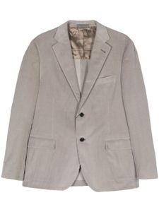 Corneliani blazer côtelé à simple boutonnage - Gris