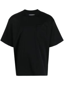 sacai t-shirt à logo brodé - Noir