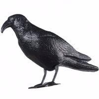 Tuinartikelen vogelverschrikker raaf/zwarte kraai / kraai 38 cm - Vogelverjagers - thumbnail