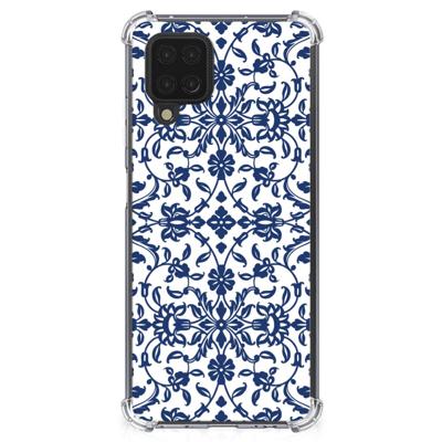 Samsung Galaxy A12 Case Flower Blue Samsung Galaxy A12 Case Flower Blue