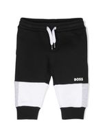 BOSS Kidswear pantalon de jogging à design à empiècements - Noir - thumbnail