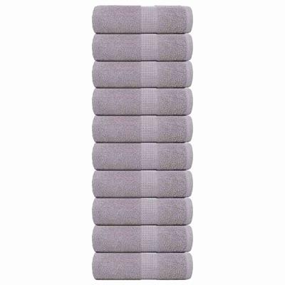 VidaXL Gastendoekjes 10 st 30x50 cm 360 g/m² 100% katoen grijs