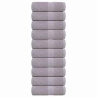 VidaXL Gastendoekjes 10 st 30x50 cm 360 g/m² 100% katoen grijs