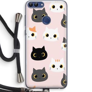 Katten: Huawei P Smart (2018) Transparant Hoesje met koord