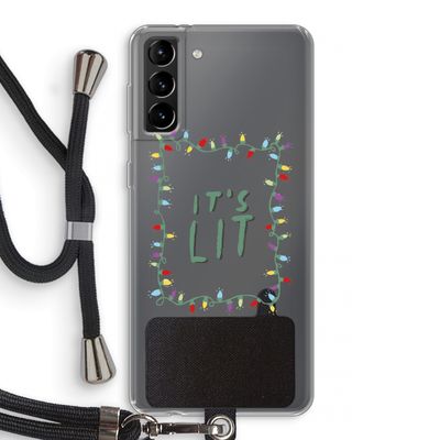 It's Lit: Samsung Galaxy S21 Plus Transparant Hoesje met koord