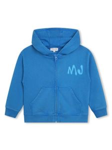 Marc Jacobs Kids hoodie zippé à logo imprimé - Bleu