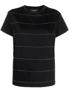 Fabiana Filippi t-shirt rayé à manches courtes - Noir