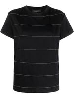 Fabiana Filippi t-shirt rayé à manches courtes - Noir