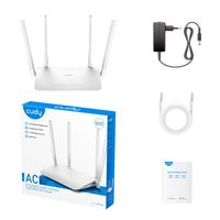 Cudy WR1300 draadloze router Gigabit Ethernet Dual-band (2.4 GHz / 5 GHz) Wit - thumbnail