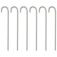 VidaXL Tentharingen 6 st ø10 mm 37 cm gegalvaniseerd staal