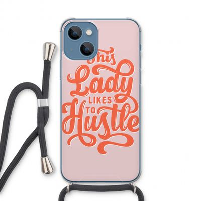 Hustle Lady: iPhone 13 Transparant Hoesje met koord