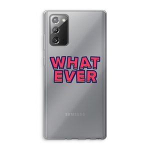Whatever: Samsung Galaxy Note 20 / Note 20 5G Transparant Hoesje