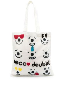 10 CORSO COMO sac cabas à imprimé Smile - Blanc