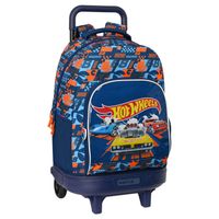 Schoolrugzak met Wielen Hot Wheels Speed club Oranje 33 X 45 X 22 cm - thumbnail