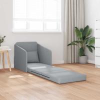 Vouwsofa Bed Lichtgrijs 65 x 80 x 83 cm Stof