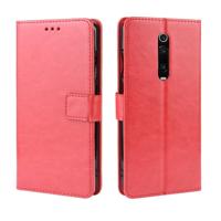 Retro Crazy Horse textuur horizontale Flip lederen case voor Xiaomi Redmi K20/K20 Pro met houder & kaartsleuven & fotolijstjes (rood)