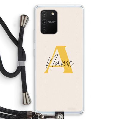 Amber Script: Samsung Galaxy S10 Lite Transparant Hoesje met koord
