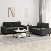 2-delige Loungeset stof zwart
