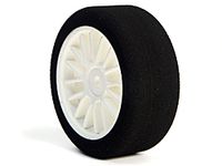Pro foam tyre 26mm rear c (35) with racing mesh wheel white (1 pair)