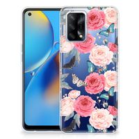 OPPO A74 4G TPU Case Butterfly Roses - thumbnail