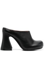 Marni mules en cuir à talon épais - Noir