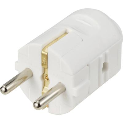 Sygonix SY-6618460 Stekker met randaarde Polypropyleen (PP) 250 V/AC Wit