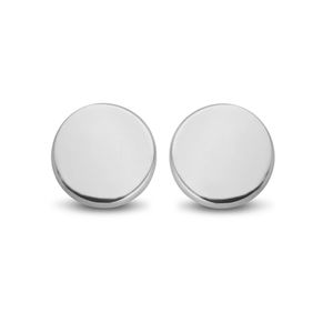 New Bling 9NB-0352 Oorstekers Rondje zilver
