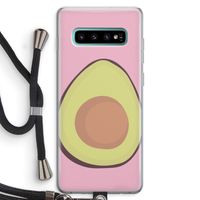 Avocado: Samsung Galaxy S10 Plus Transparant Hoesje met koord