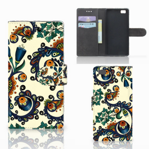 Wallet Case Huawei Ascend P8 Lite Barok Flower