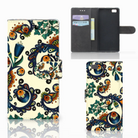 Wallet Case Huawei Ascend P8 Lite Barok Flower - thumbnail